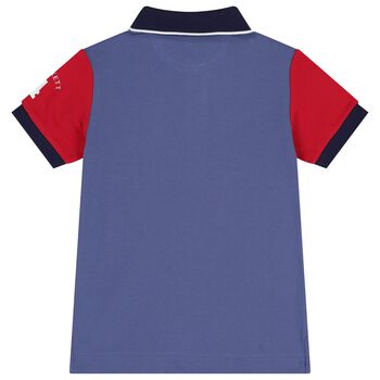 Boys Navy Blue Logo Polo Shirt