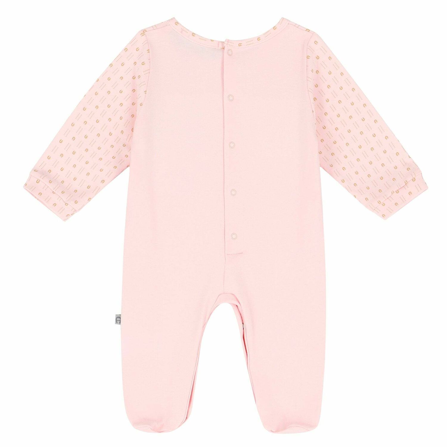 Baby Girls Pink & Gold Logo Babygrow, 3, hi-res image number null