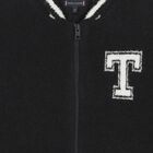 Boys Black Logo Zip Up Top, 1, hi-res
