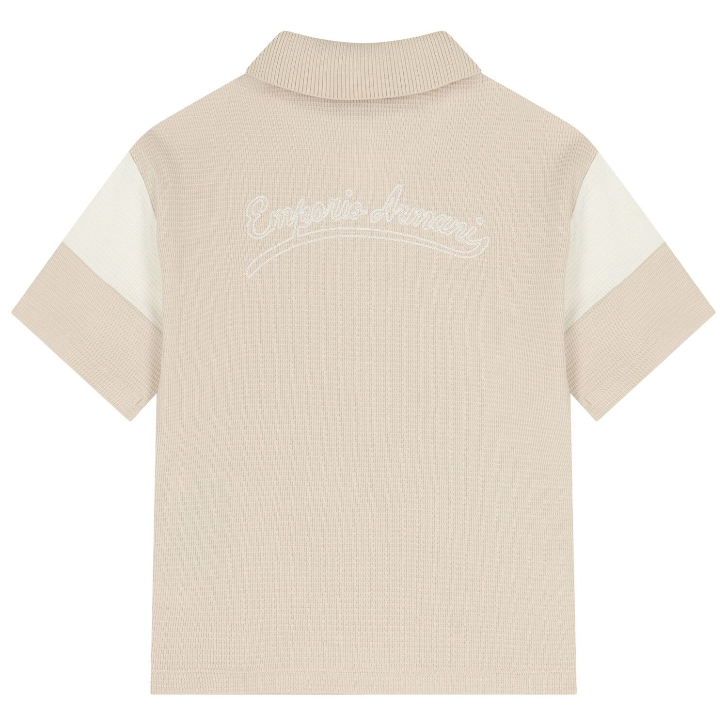 Boys Beige Logo Polo Shirt, 1, hi-res