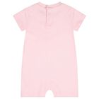 Baby Girls Pink Bag Romper, 1, hi-res
