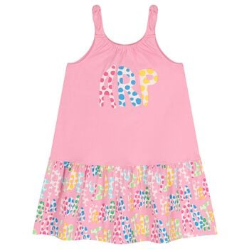 Girls Pink Logo Dress