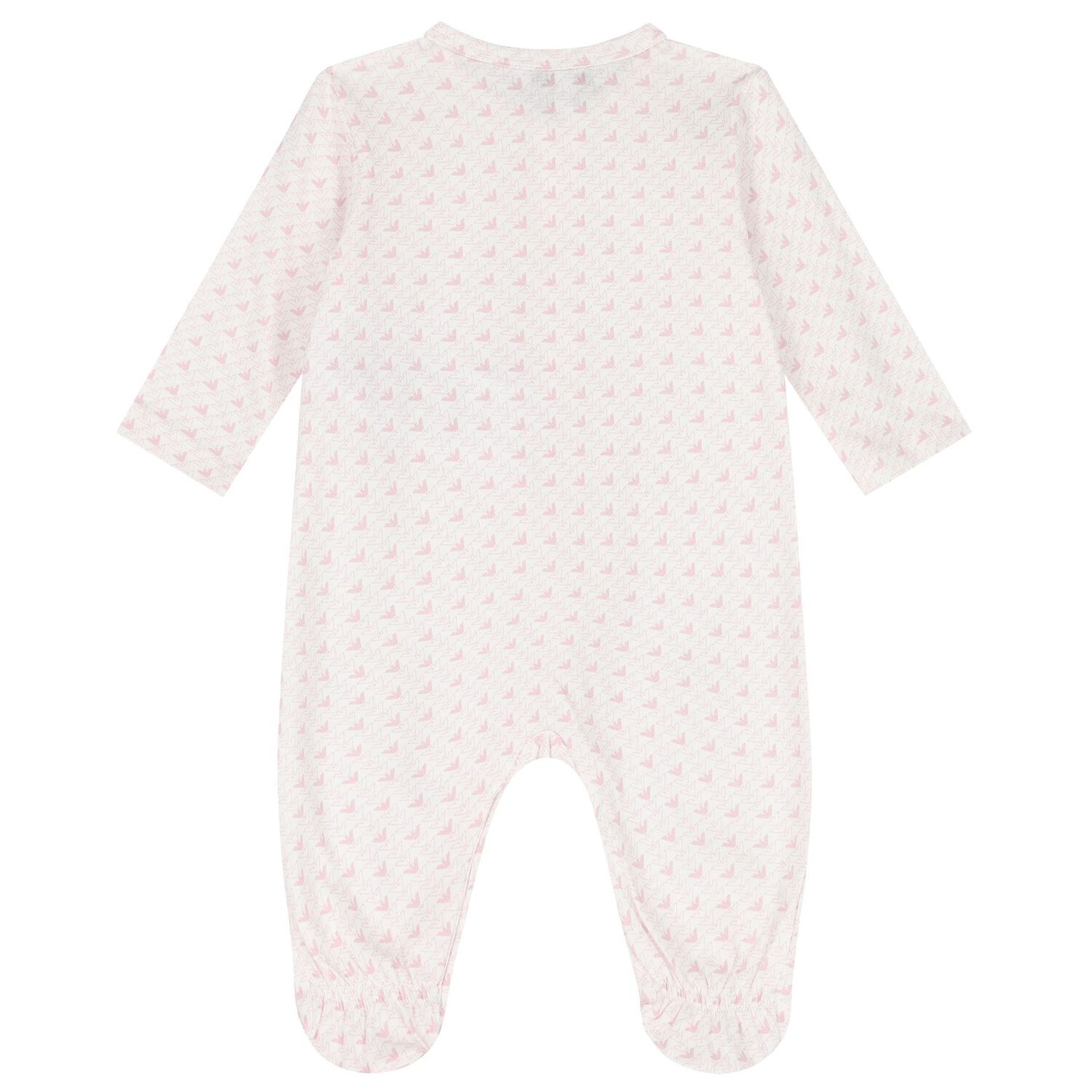 Baby Girls Pink Logo Babygrow Set, 1, hi-res image number null