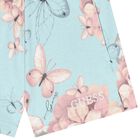 Girls Blue Logo Floral Shorts, 2, hi-res