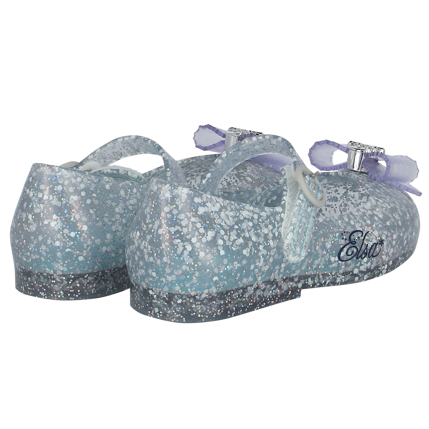 Younger Girls Blue Elsa Jelly Shoes, 1, hi-res image number null