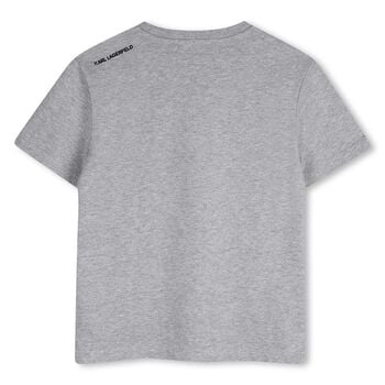 Boys Mini Me Grey Ikon Karl Logo T-Shirt 