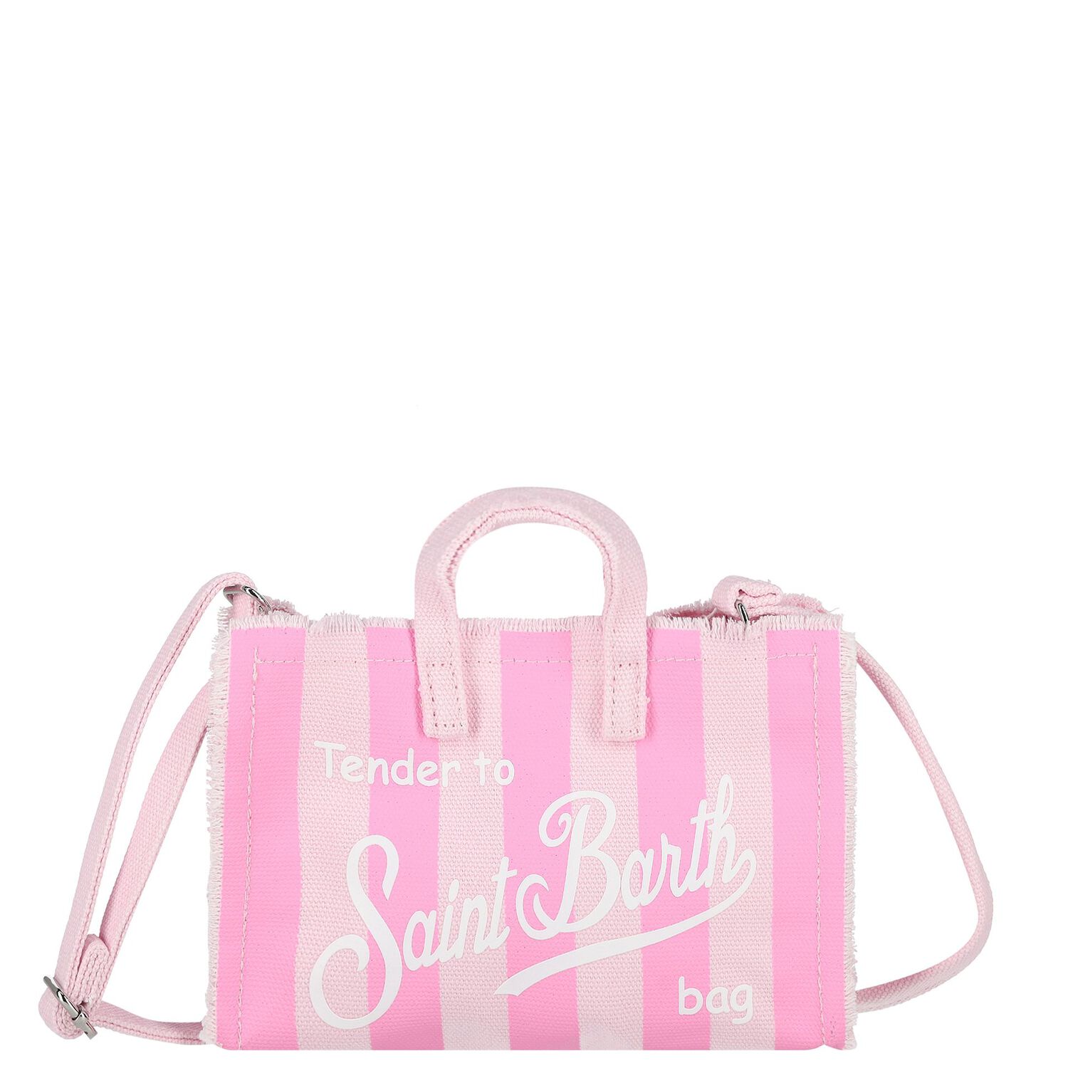 Girls Pink Logo Striped Phone Bag ( 14cm ), 1, hi-res