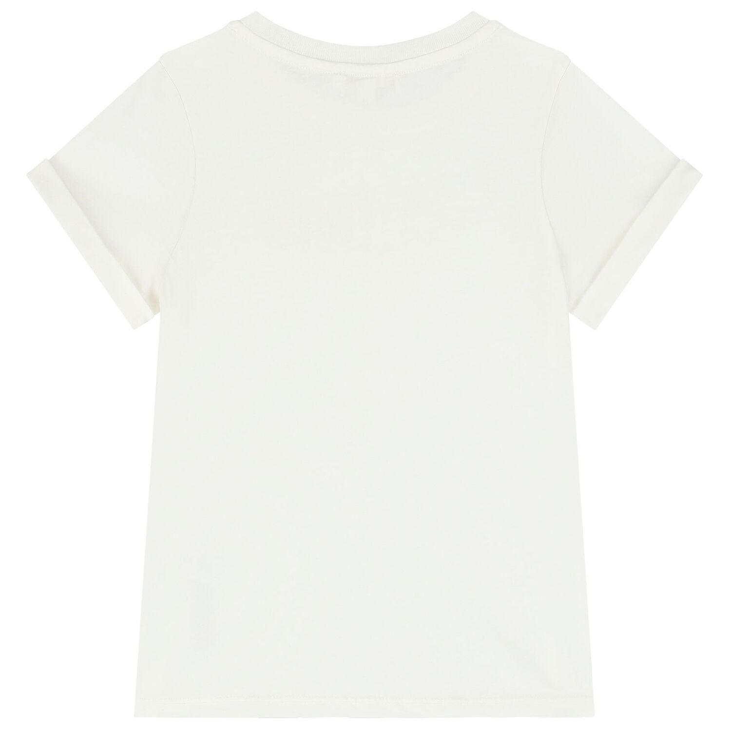 Girls White Logo T-Shirt, 1, hi-res
