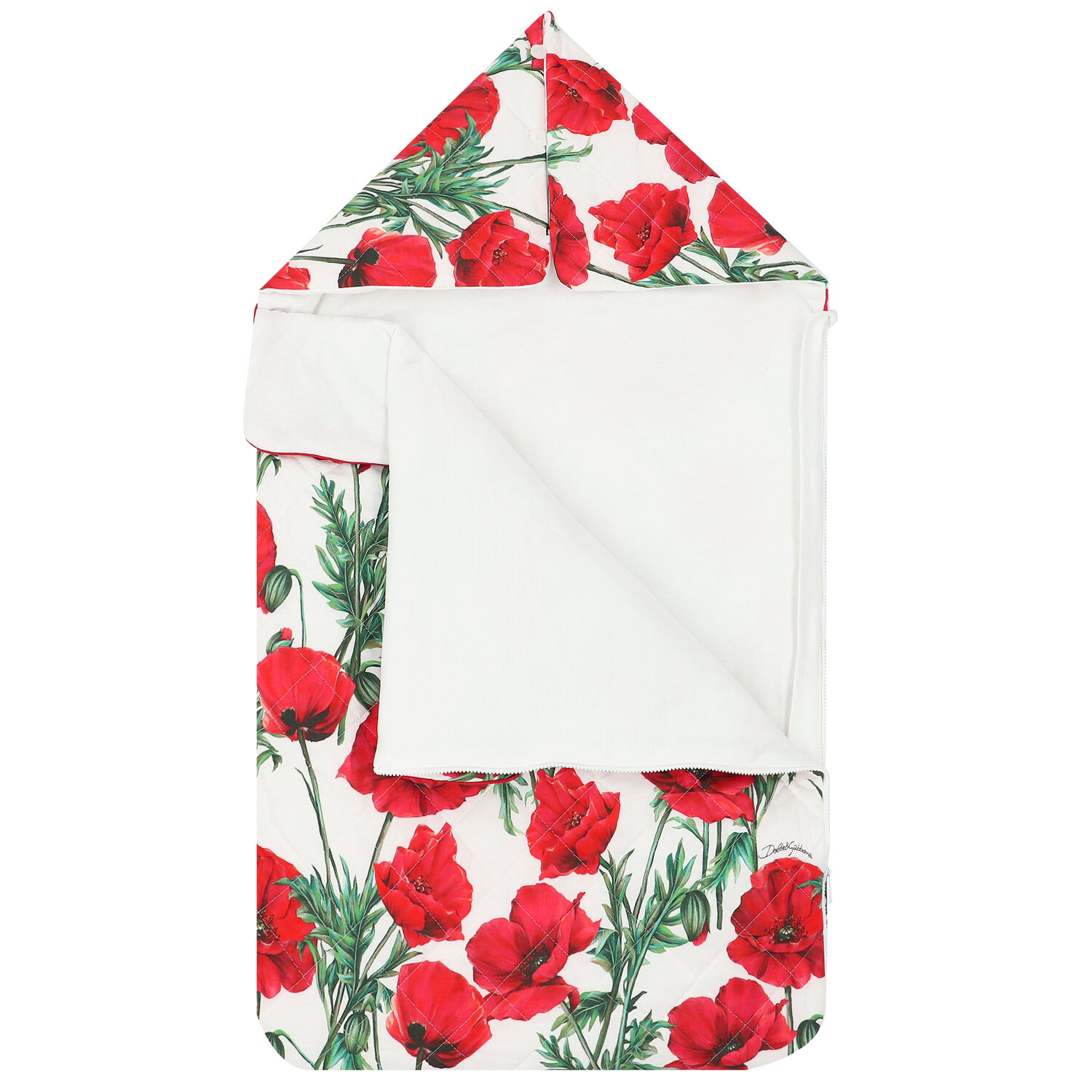 Baby Girls White & Red Poppy Nest, 1, hi-res