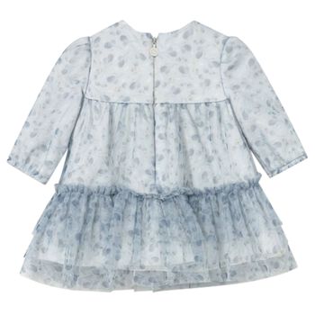 Baby Girls Blue Floral Tulle Dress