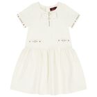 Girls Ivory Logo Dress, 1, hi-res