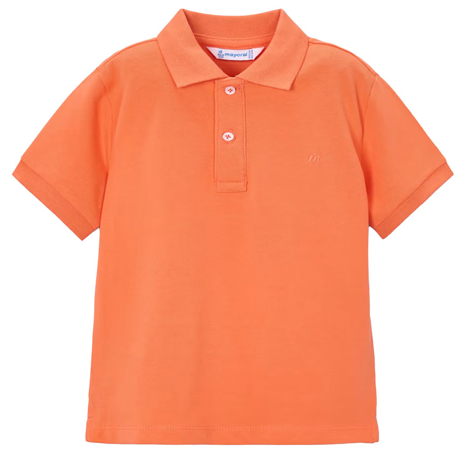 Boys Orange Logo Polo Shirt, 8, hi-res