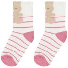 Baby Girls Pink & White Socks (4 Pack), 3, hi-res