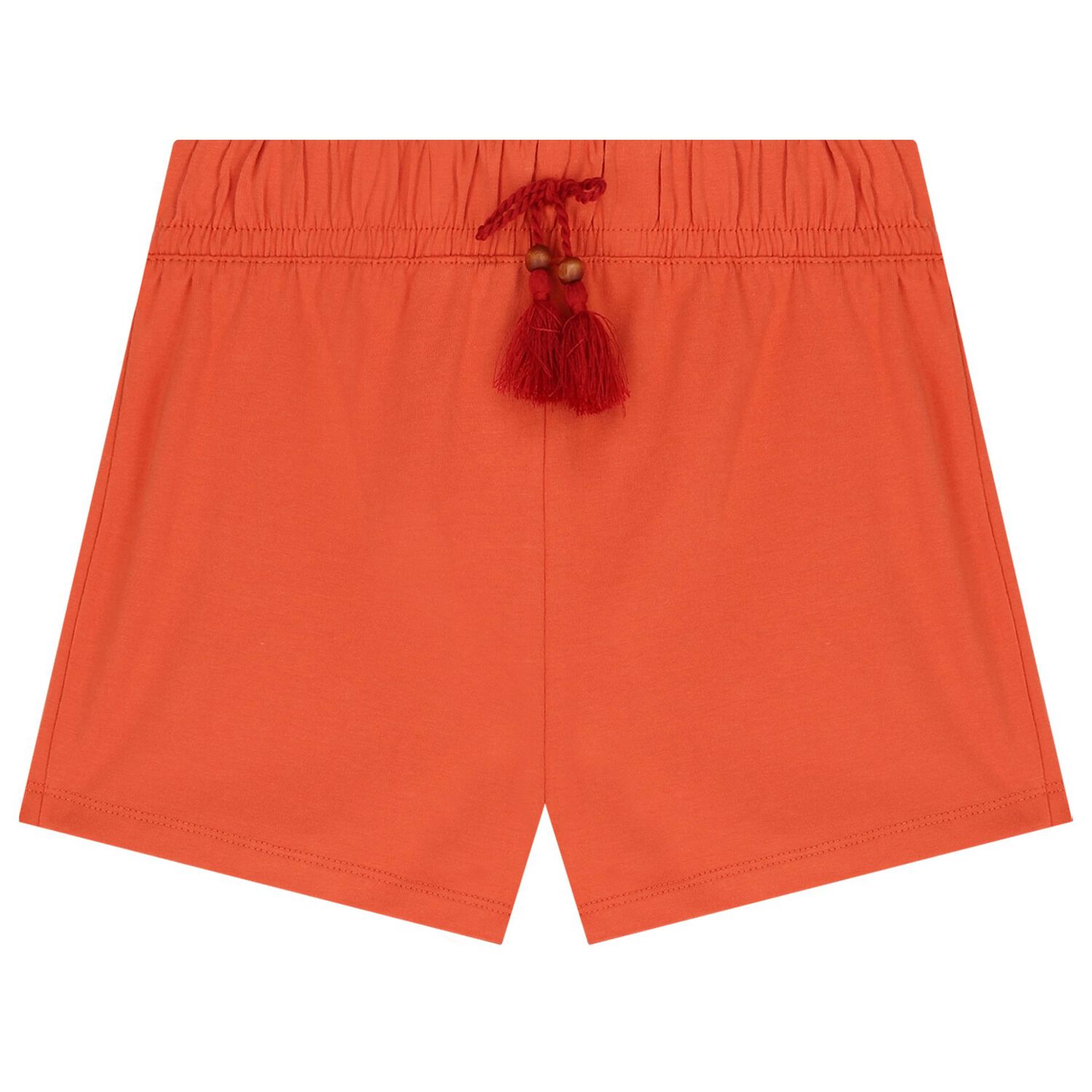 Girls White & Orange Shorts Set, 1, hi-res image number null