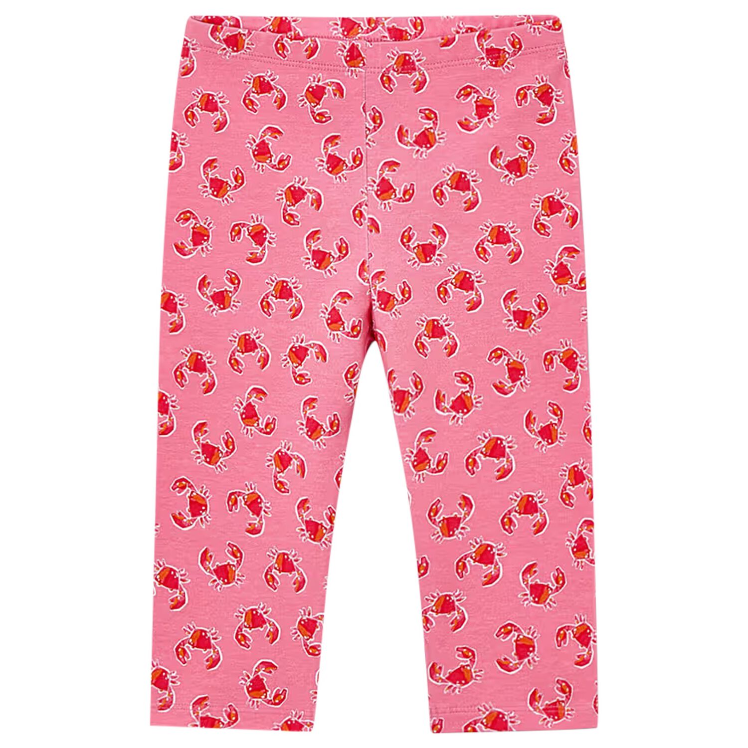 Girls Pink Crab Leggings, 1, hi-res