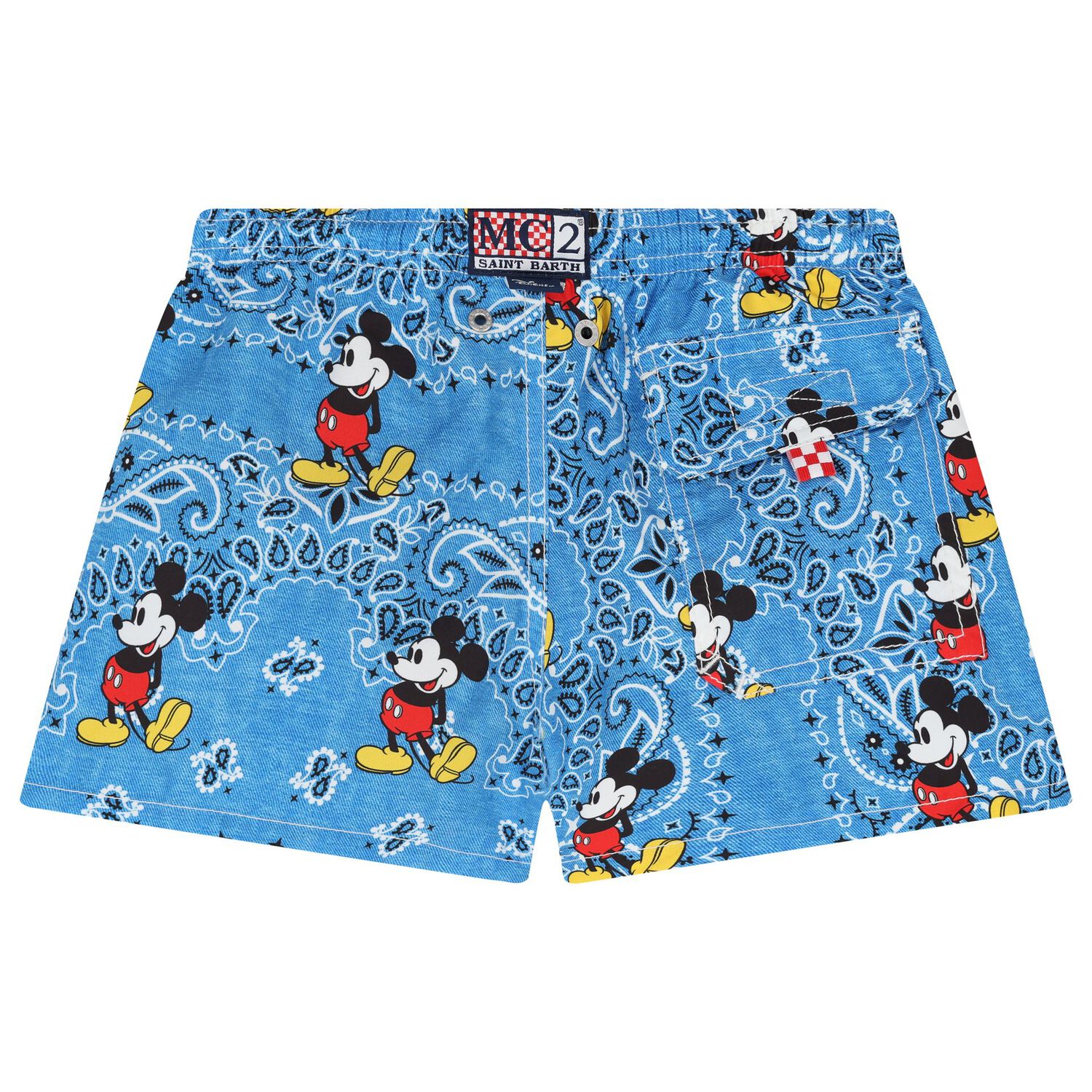 Boys Blue Mickey Mouse Swim Shorts, 1, hi-res