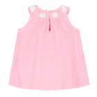 Younger Girls Pink Floral Dress, 2, hi-res