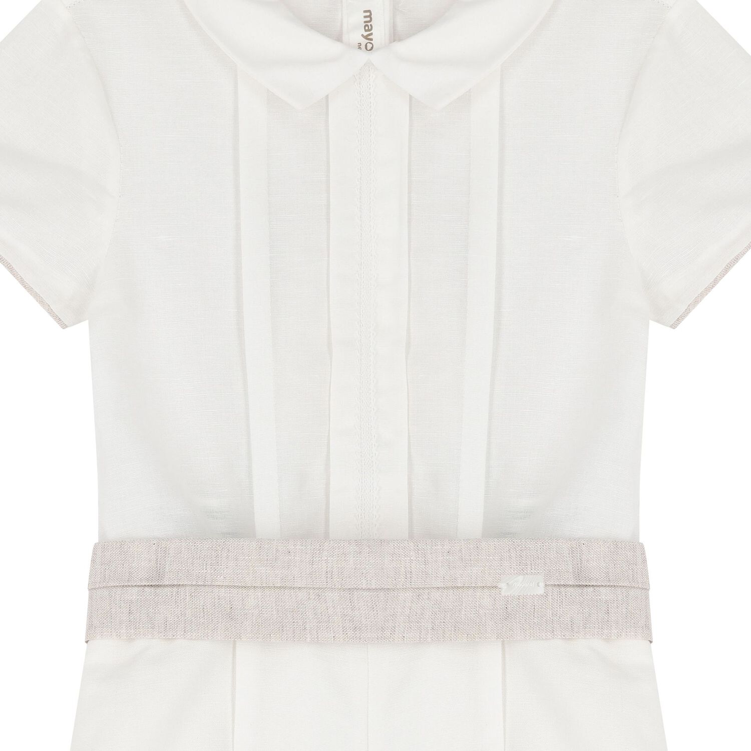 Baby Boys Ivory & Beige Shorts Set, 1, hi-res