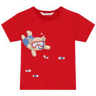 Baby Boys Red, White & Blue Teddy Shorts Set, 1, hi-res