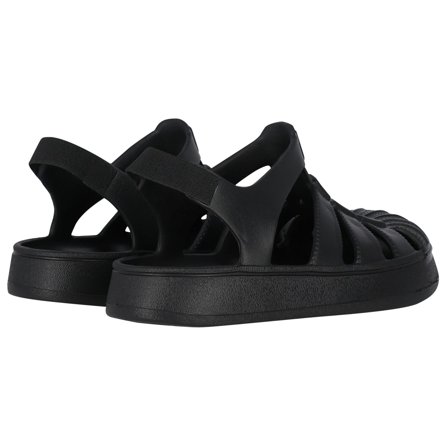 Black Logo Superstar Sandals, 1, hi-res