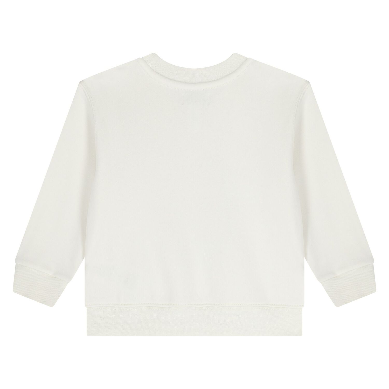 Baby Boys White Teddy Bear Logo Sweatshirt, 1, hi-res