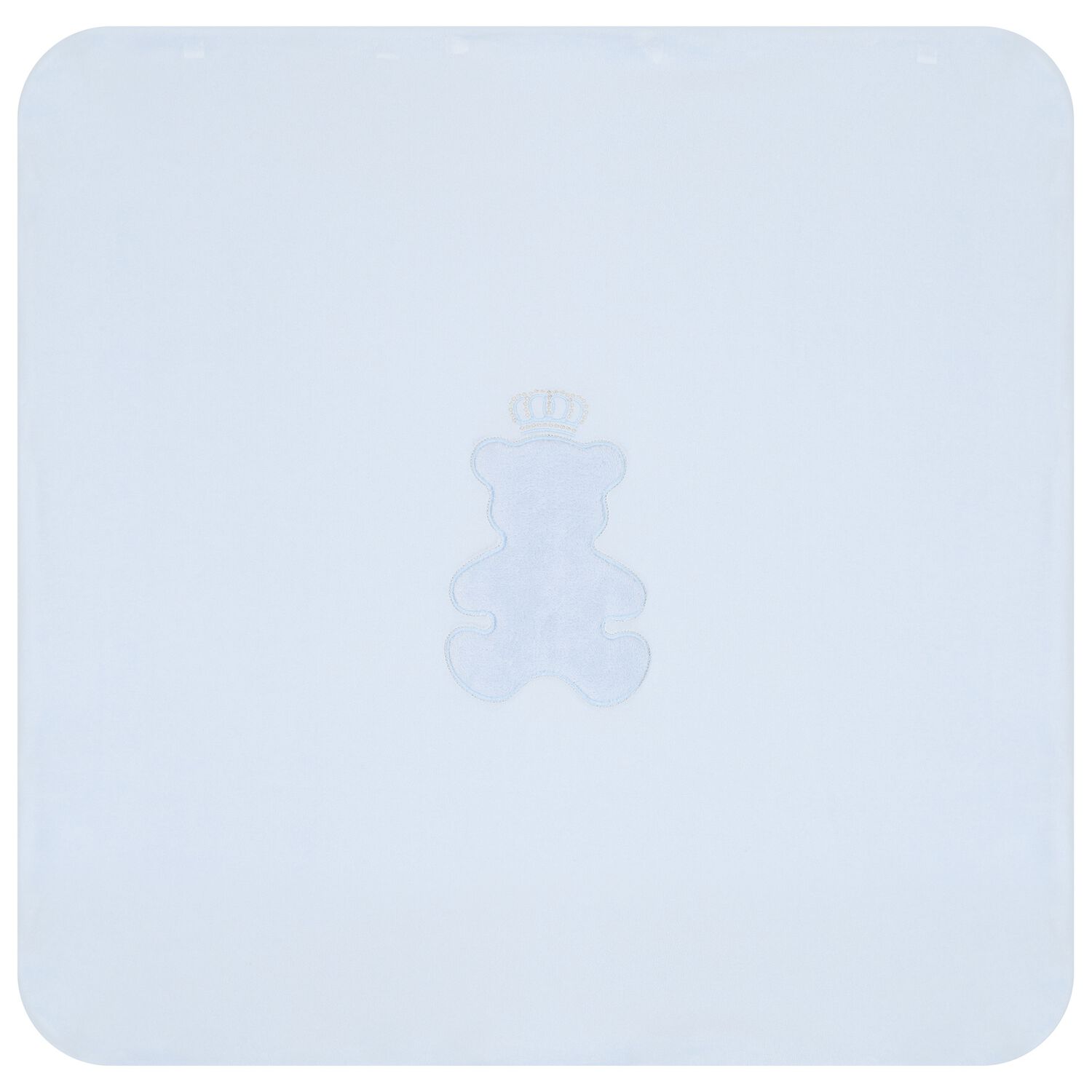 Baby Boys Blue Teddy Bear Blanket, 2, hi-res