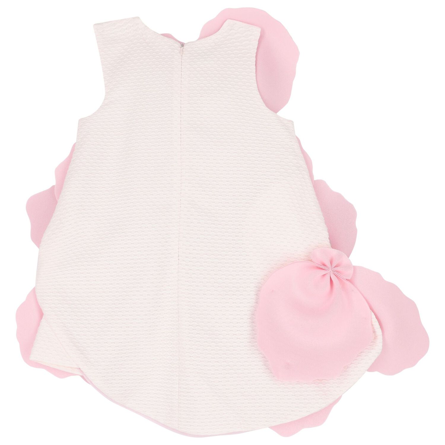 Girls Pink Scuba Flower Dress, 1, hi-res