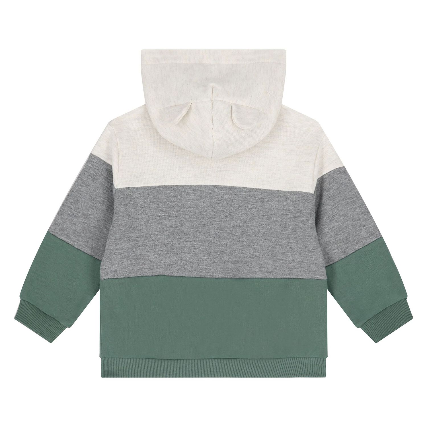 Younger Boys Ivory, Grey & Green 3-Piece Tracksuit, 2, hi-res