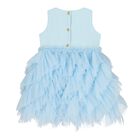 Baby Girls Blue Tulle Ruffles Dress, 1, hi-res