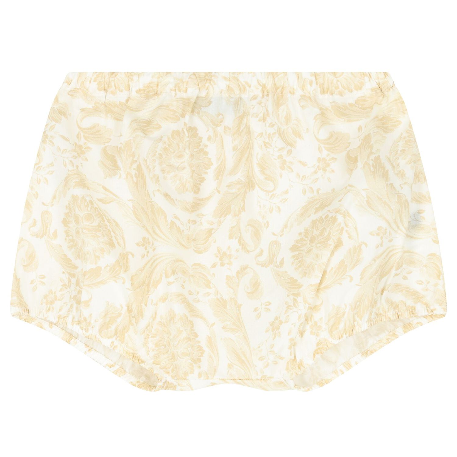 Younger Girls White & Beige Barocco Dress Set, 1, hi-res