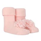 Baby Girls Pink Headband & Socks Set, 2, hi-res