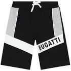 Boys Black Logo Shorts, 2, hi-res