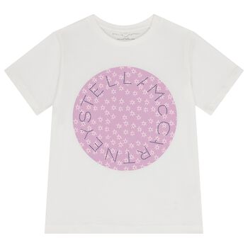 Girls White Logo T-Shirt