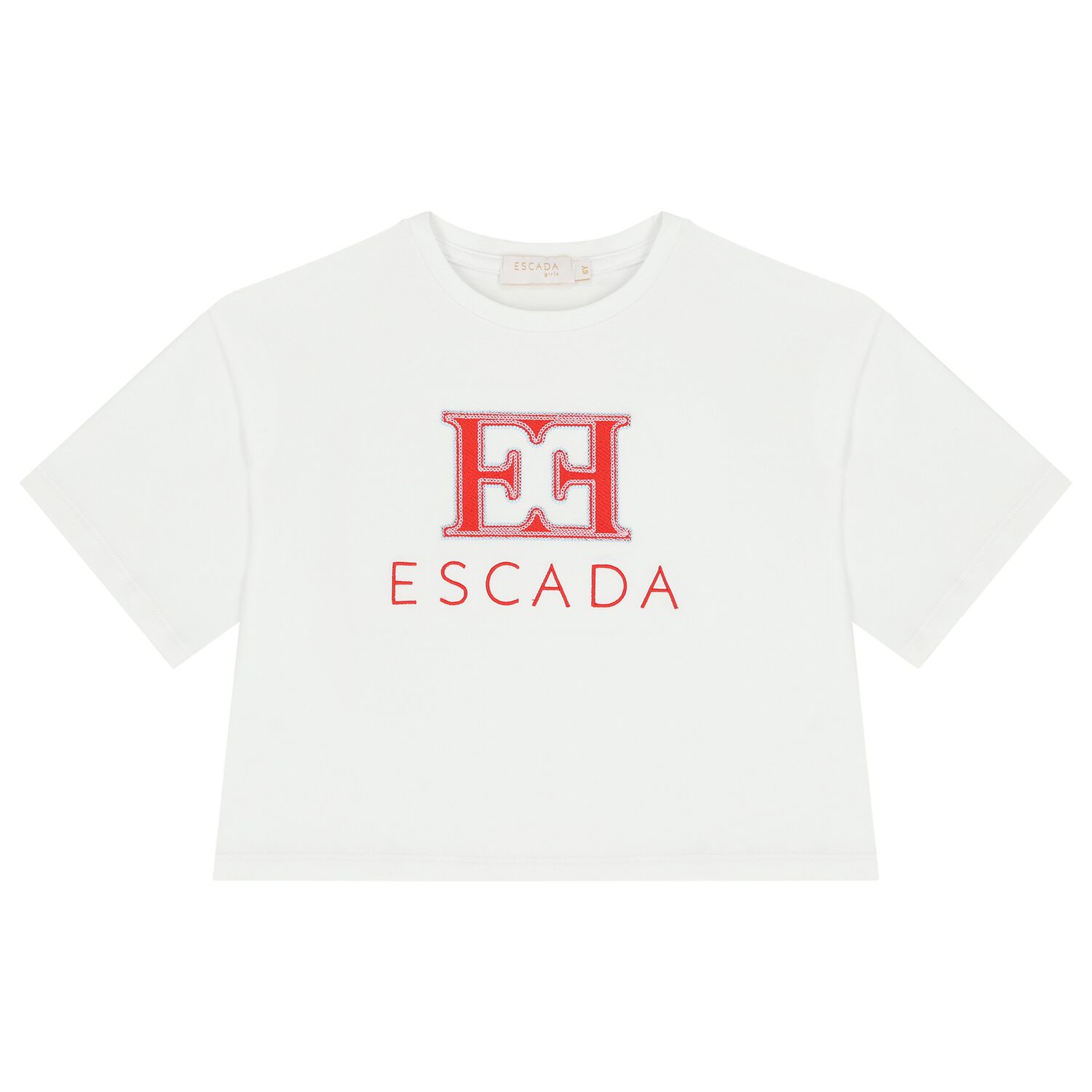 Girls White Logo T-Shirt, 2, hi-res