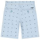 Boys Blue Logo Shorts, 1, hi-res