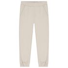 Girls Beige Bow Tracksuit, 1, hi-res