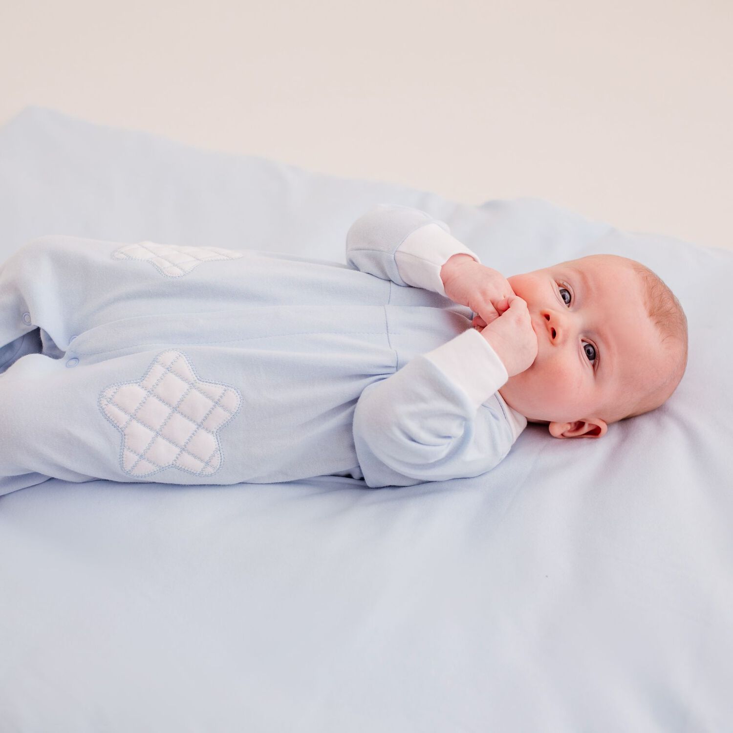 Baby Boys Blue Babygrow, 2, hi-res