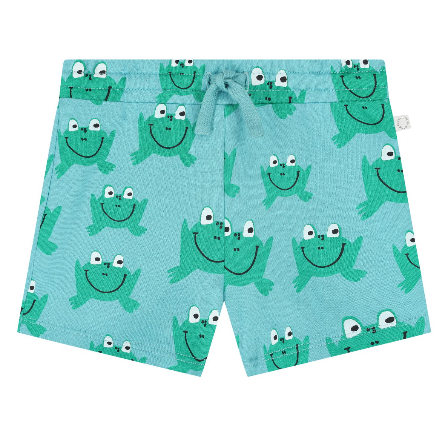Younger Boys Blue & Green Frog Shorts, 1, hi-res image number null