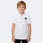 Boys White Logo Polo Shirt, 1, hi-res