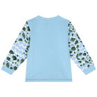 Younger Boys Blue, White & Black Logo Tracksuit, 1, hi-res