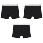 Boys Black Boxer Shorts ( 3-Pack ), 1, hi-res