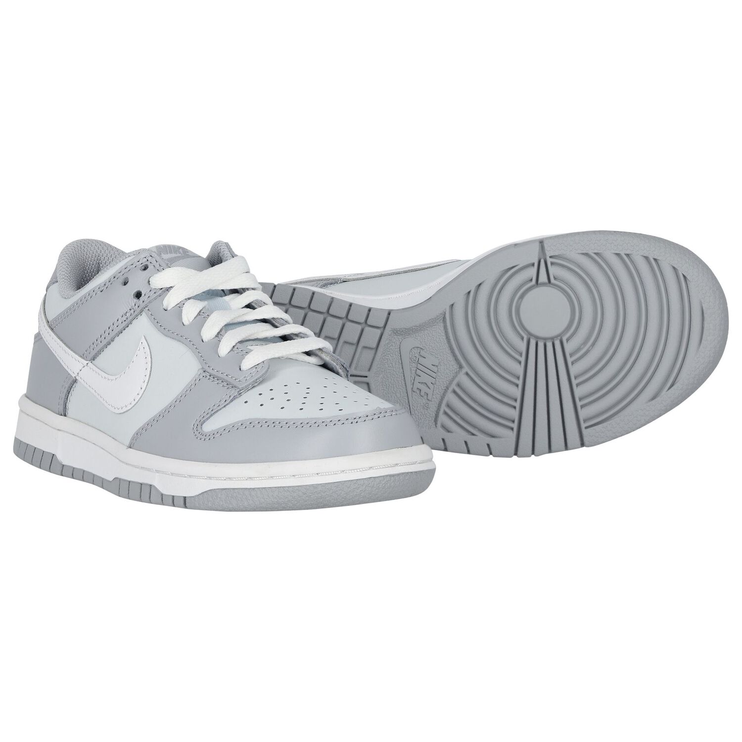 Grey & White Dunk Low Trainers, 1, hi-res