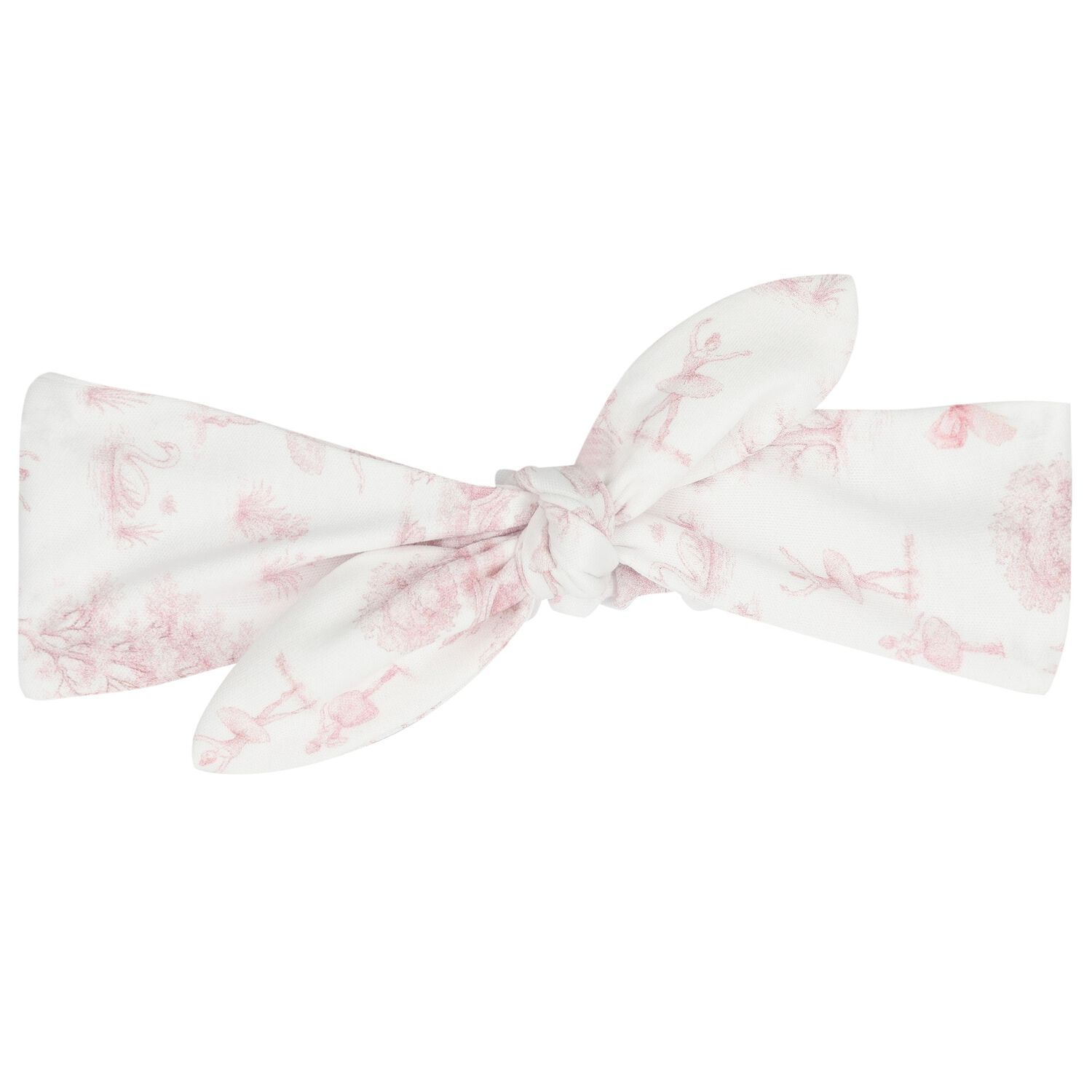 Baby Girls White & Pink Swan Bow Headband, 1, hi-res