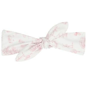 Baby Girls White & Pink Swan Bow Headband