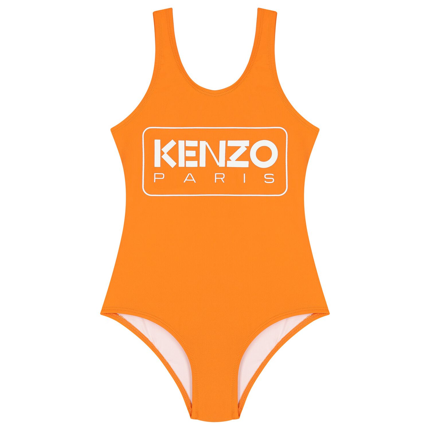 Girls Orange Logo Swimsuit, 1, hi-res image number null