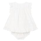 Baby Girls White Polka Dot Dress Set, 2, hi-res
