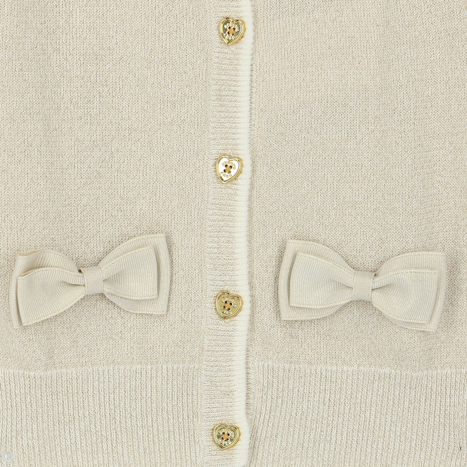 Baby Girls Gold Bow Cardigan, 1, hi-res image number null