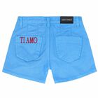 Girls Blue Shorts, 1, hi-res