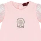 Younger Girls Pink Logo Dress, 2, hi-res