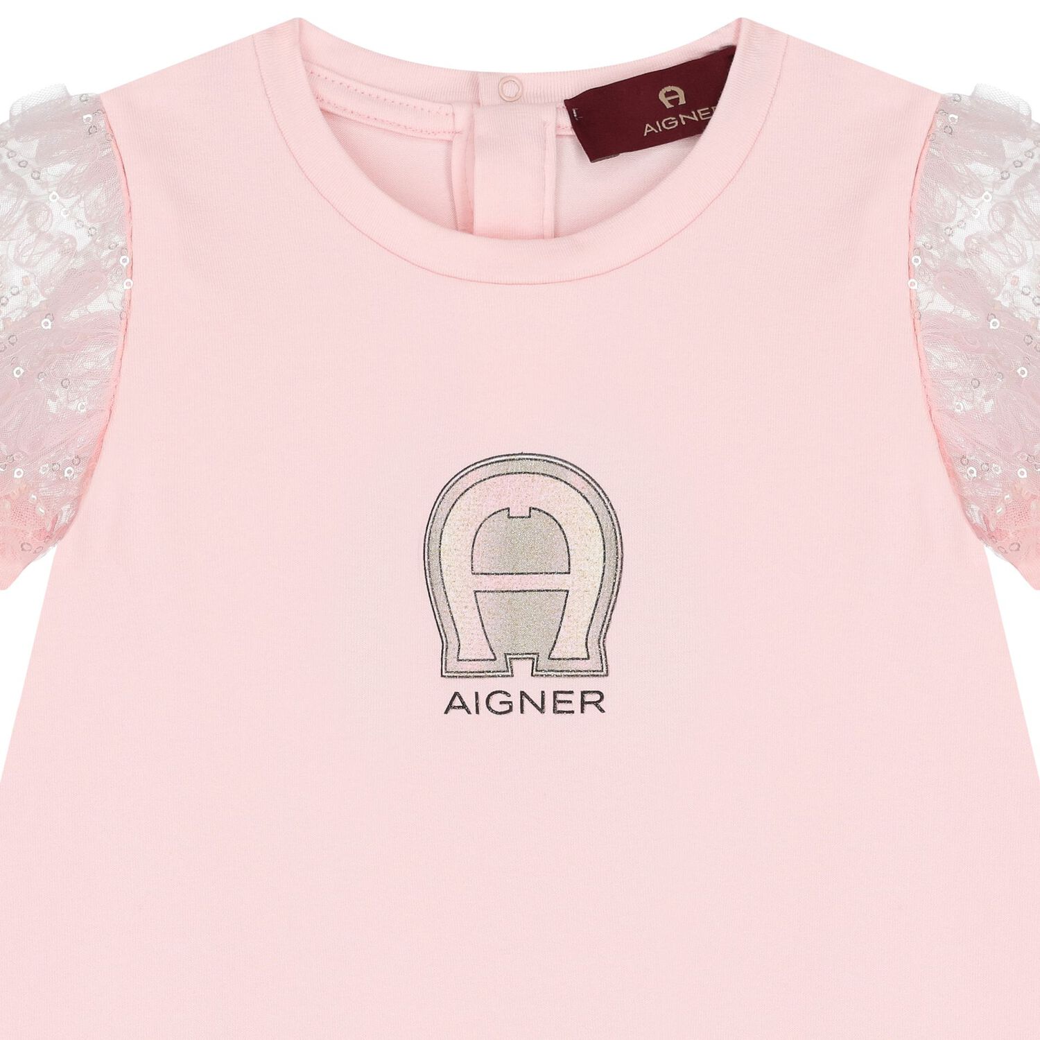 Younger Girls Pink Logo Dress, 2, hi-res